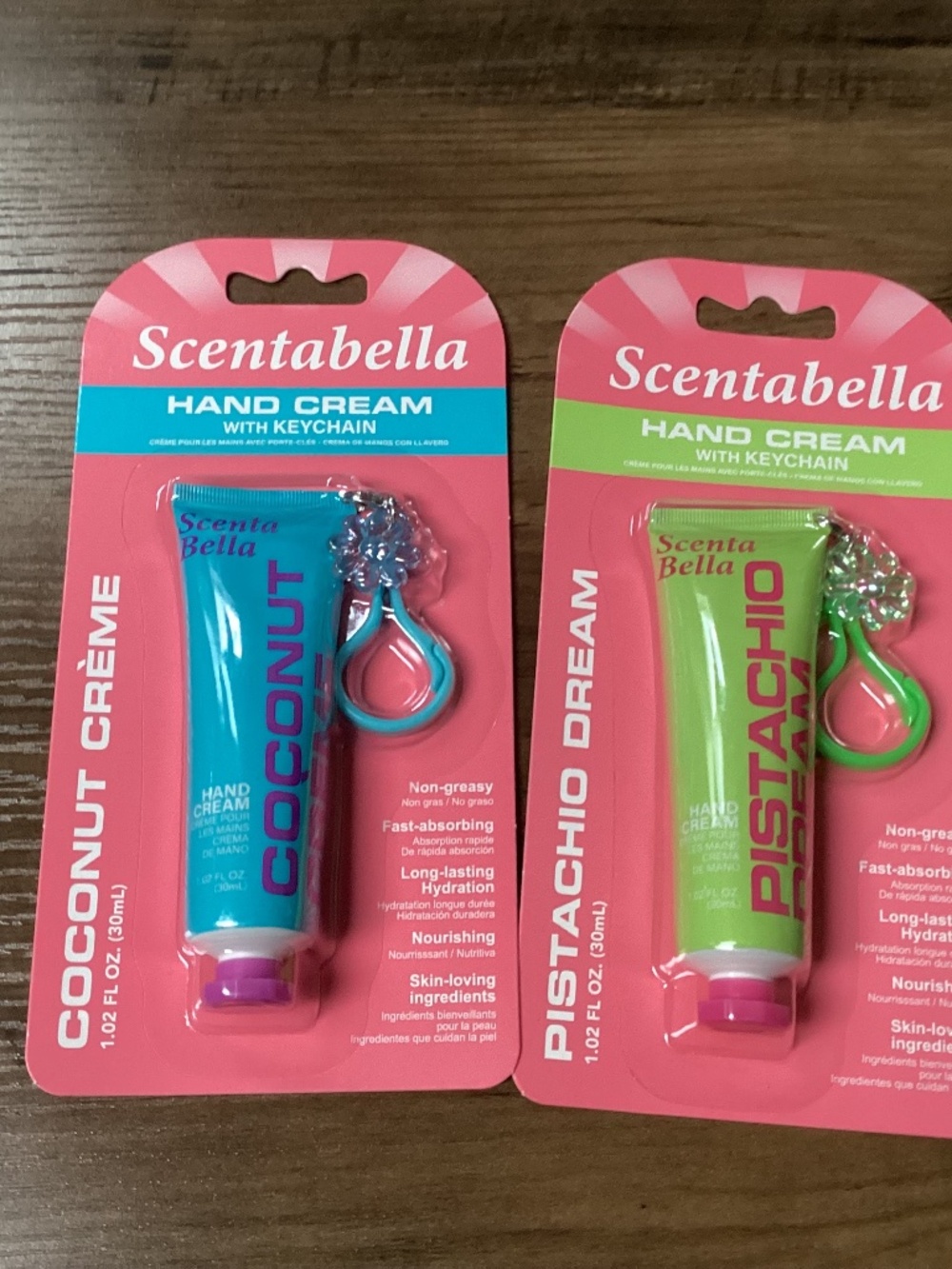 Scentabella Hand Cream with Keychain - Coconut Crème & Pistachio Dream Bundle